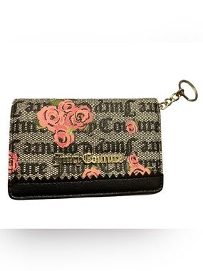 Juicy Couture Pink Rose Logo Chain Wallet